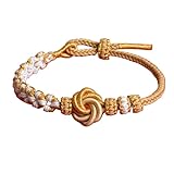 LOVDUSA Knot Adjustable Bracelets Handmade DIY Weaving Rope Jewelry Accessories(Khaki)