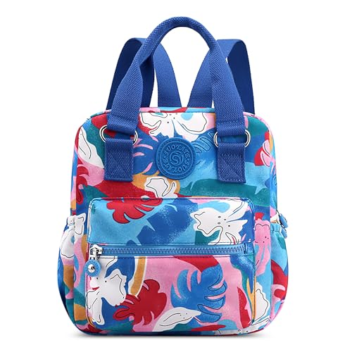 Zaino Stampato Donna Moda Nylon Impermeabile Borse A Tracolla Scuola Casuale Zaini per Viaggio Lavoro Shopping Multifunzionale Ragazze Borsetta Colorato A