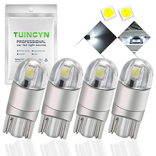 TUINCYN T10 194 168 Bombilla LED blanca 2825 W5W 175 2SMD 3030 Chipsets Luz interior Mapa Lámpara de techo Luz de estacionamiento de cortesía (4 piezas)