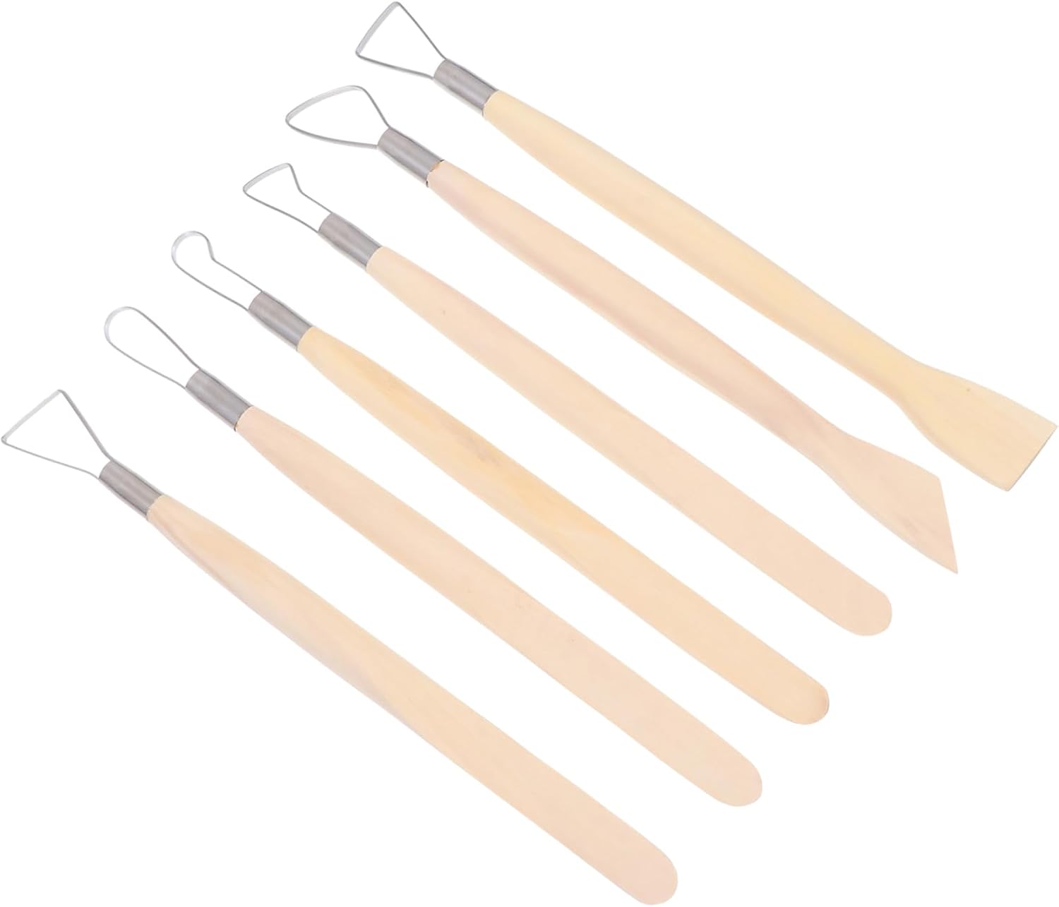 TEHAUX 6pcs Clay Sculpting Tools DIY Carving Scrapers for Pottery Polymer Clay Modeling