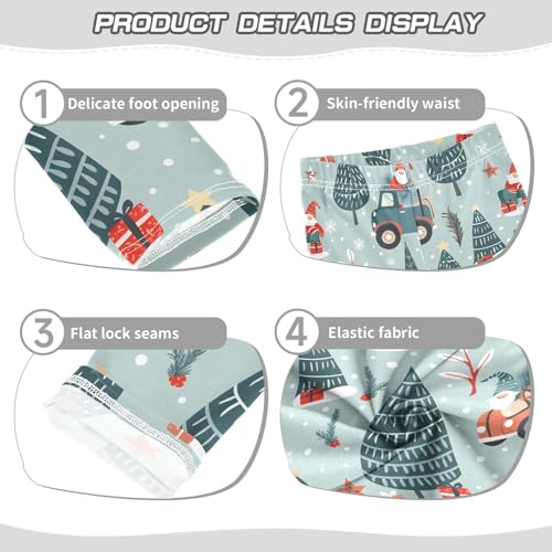 Gnome Truck Tree Girls Leggings Soft Stretch Workout Yoga Dance Pants for Kids Casual Tights3