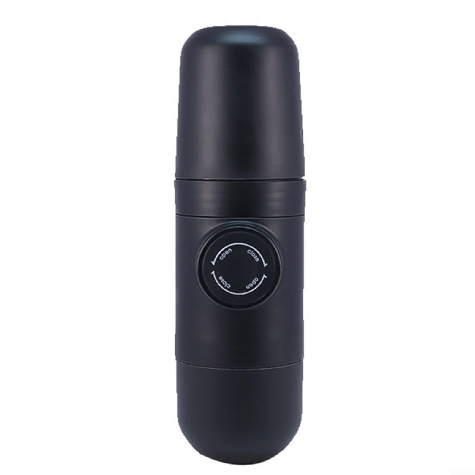 Cafetera portátil manual, para viajes y uso al aire libre, cafetera espresso compacta con mango plegable, color negro
