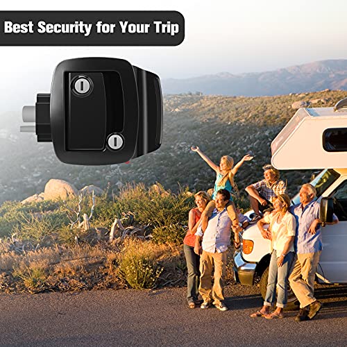 Image of Door Alarm Pad Lock for Home Safety, Bike, Bicycle | Waterproof Anti Theft Motion Sensor Siren 110DBA Security Lock for Universal Use | Thickened Shackle Lock, Black, 4 Keys