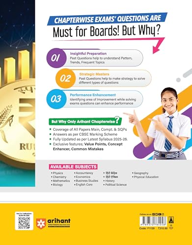 Image of Arihant CBSE Chapterwise Question Bank 2025-2016 for Class 12 Economics | Syllabus | Includes Solved Papers, Sample Papers, and CBSE Marking Scheme