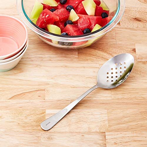 Image of Mercer Culinary, 9 Inch, Silver Plating Spoon, Perforated Bowl, 9-Inch, 9 inch