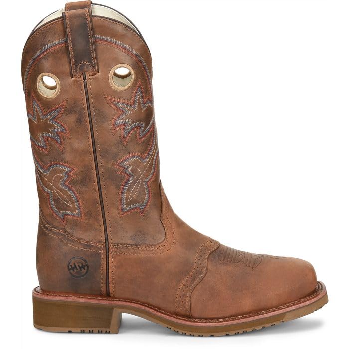 DOUBLE-H Antonio Composite Toe Mens Industrial and Construction Boot - Durable Leather, Slip-Resistant Sole, EH Rated2