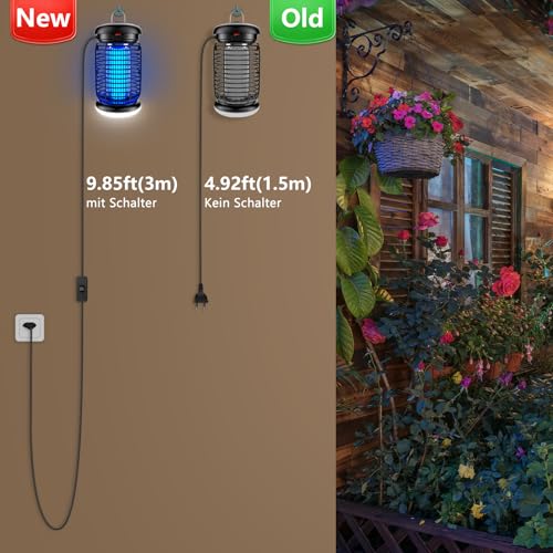 seenlast Insektenvernichter Elektrisch, Mückenlampe 4200V Fliegenfalle – Ansicht 2