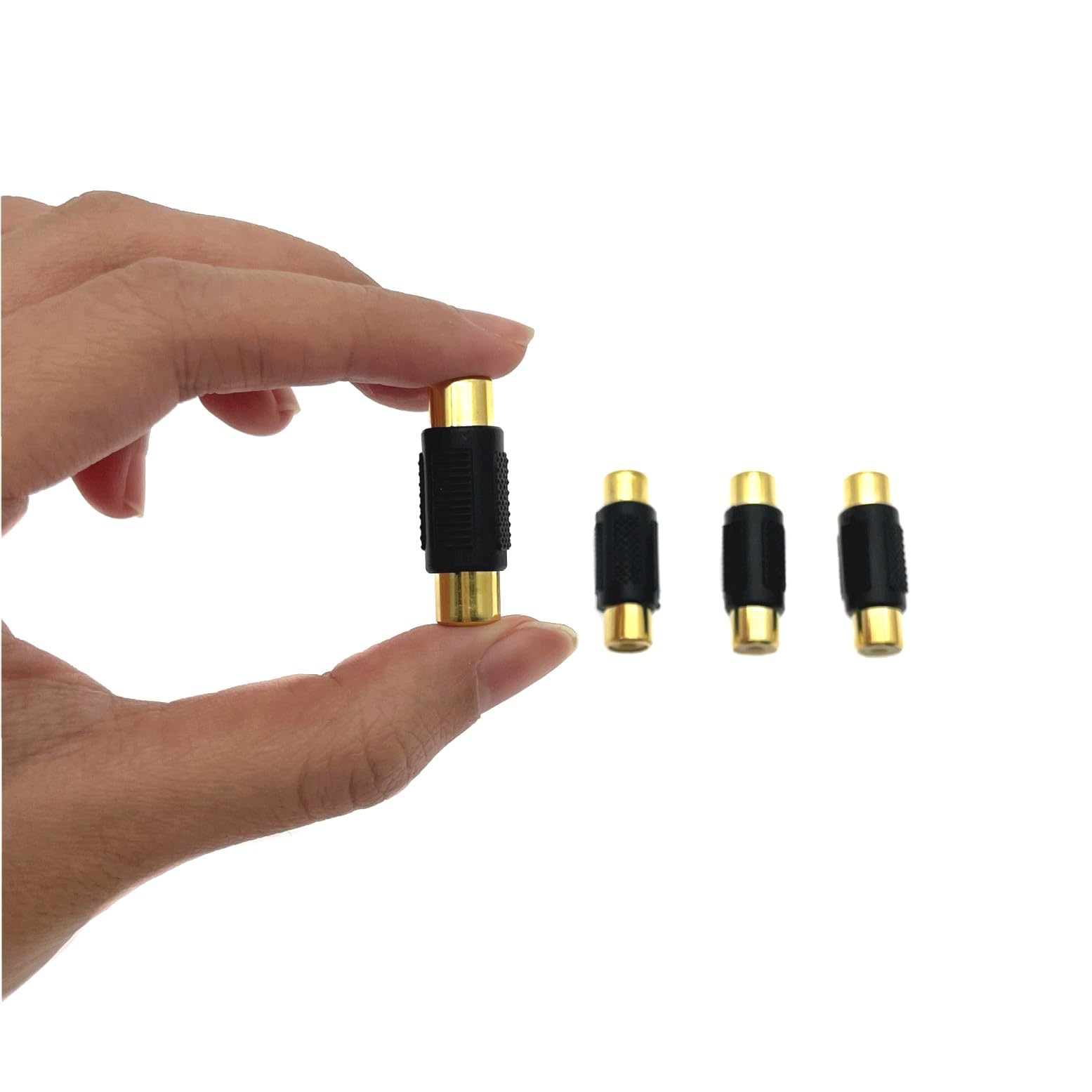 JZK Lot de 4 adaptateurs RCA femelle vers femelle, adaptateur de couplage phono, câble d'extension audio pour haut-parleurs, câble RCA, amplificateur, appareil photo, DVD, VCD