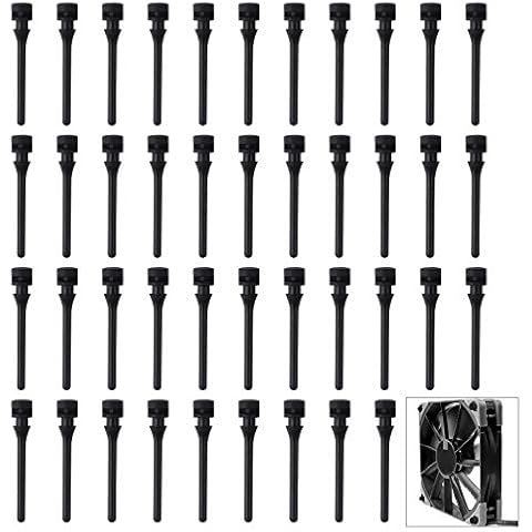 Ledoo 50Pcs Anti-vibration Fan Mount Soft Rubber Case Fan Screw PC Fan Anti-vibration Rubber PC Anti-vibration Screw for PC Case Fan or PCU Fan (4.3 * 0.7cm) Cover