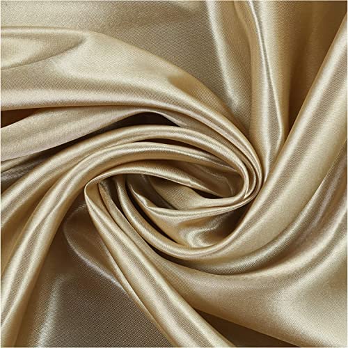 SARVAM FASHION Satin Fabric 5 Yard Bridal Solid for Wedding