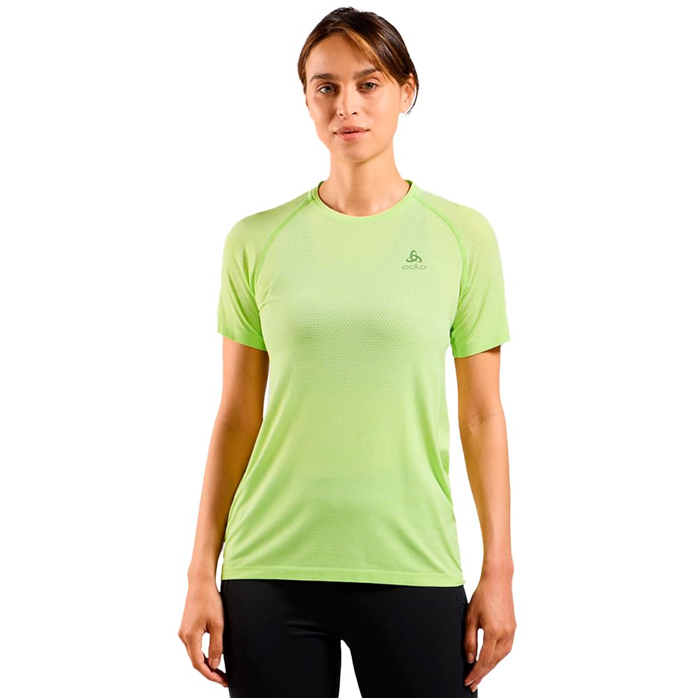 Odlo Odlo Laufshirt Damen Kurzarm Essential Seamless I Sport Shirt I Sport Oberteil I Fitness Shirt Maglietta Donna (Pacco da 1)