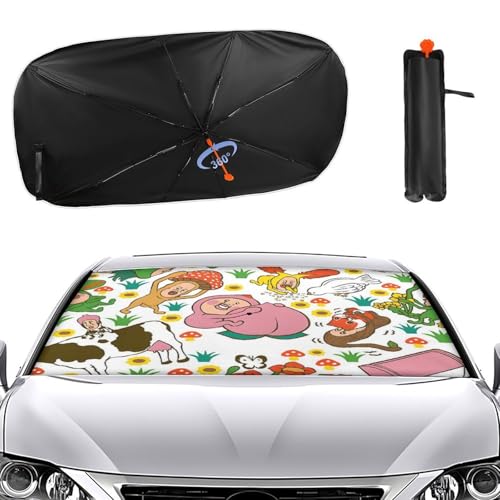 2種セット こびとづかん 折りたたみ傘型 カーサンシェード こびとづかん 折りたたみ傘型 カーサンシェード 2種類セット 車