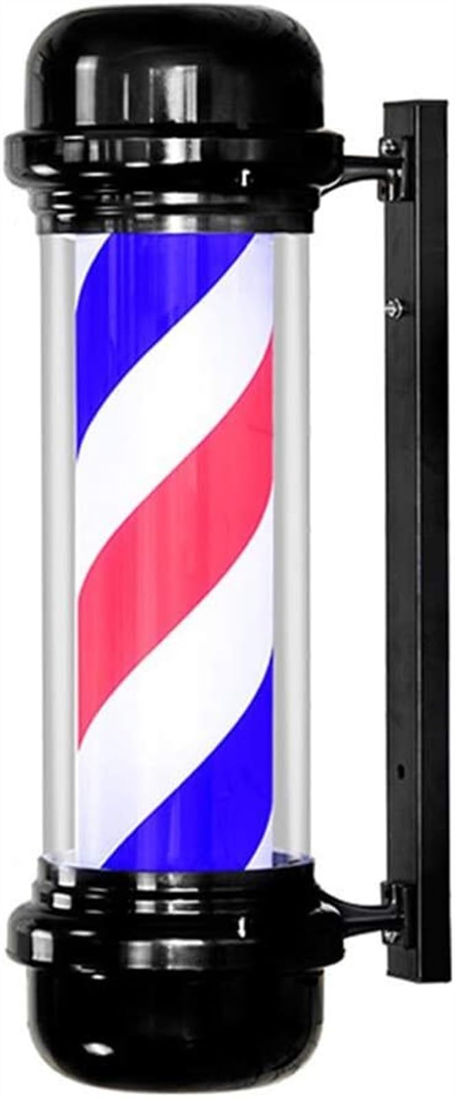 Amazon.co.jp: サインポール バーバーポール 回転照明赤白青 LED