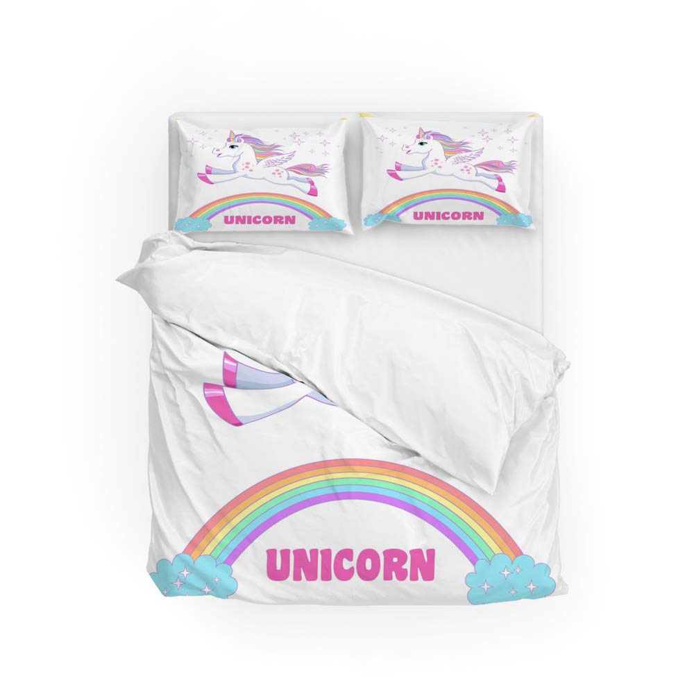 Housse de couette licorne double en microfibre souple CHEHONG