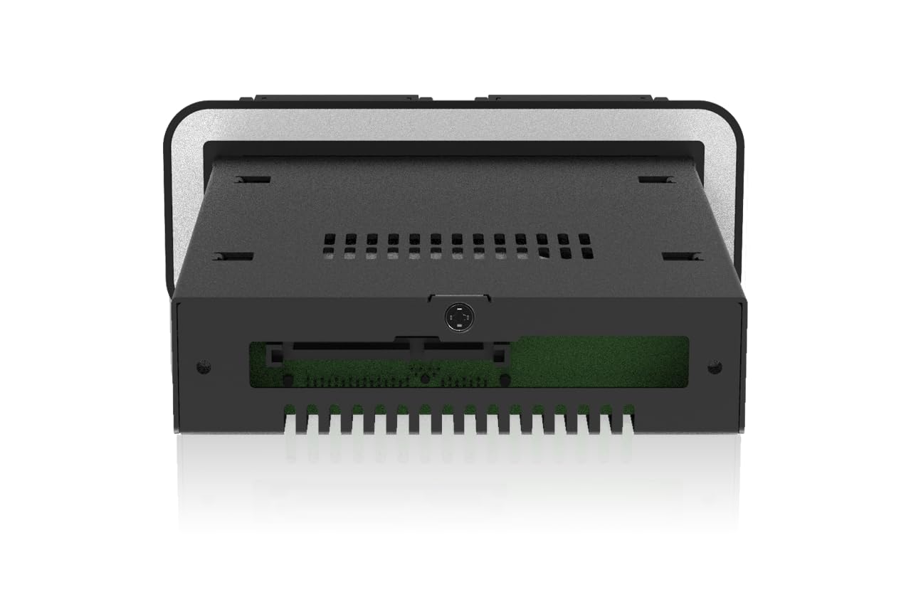 ICY DOCK 1-Bay Hot Swap 2,5 cala SATA III 6 Gbps/SAS 3.0 12 Gbps SSD/HDD obudowa wymienna rama wykonana z metalu ze śrubą radełkowaną i wodoodporną osłoną przednią IPX5 - ToughArmor EX MB491SKL-1B