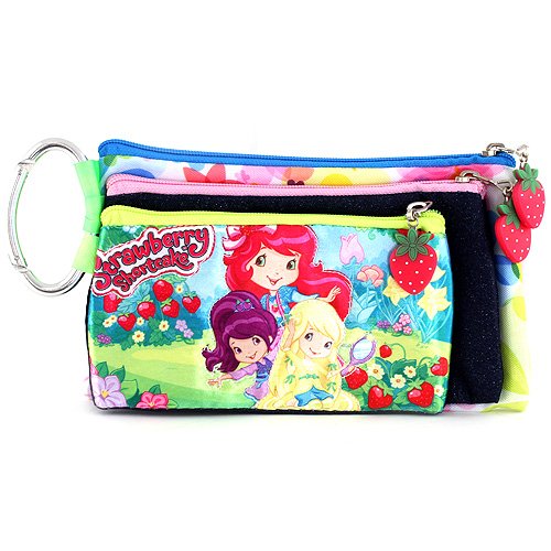 Strawberry Tarta de Fresa 09581 - Estuche de lápices de 3 Cremalleras, diseño jardín