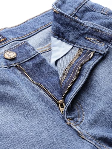 Image of The Indian Garage Co Men Slim Fit Solid Mid-Rise Stretchable Jeans