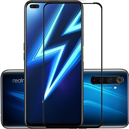 Image of Tempered Glass Screen Protector Compatible For REALME 6 PRO Full Screen Coverage (Except Edge to Edge) and Free Complete Easy Installation kit.