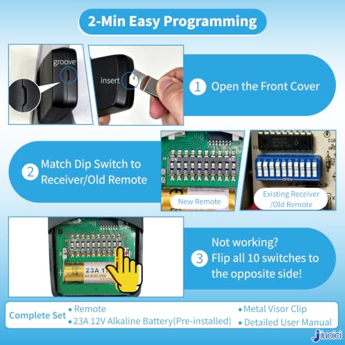 Image of Upgraded for Linear 3089 308911 Multicode Gate Opener Clicker Remote, 2PK