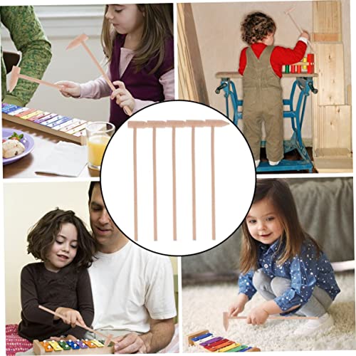 VICASKY 5 Peças Pequeno Martelo De Madeira Mini Martelo De Madeira Martelo De Lagosta Brinquedos Pré