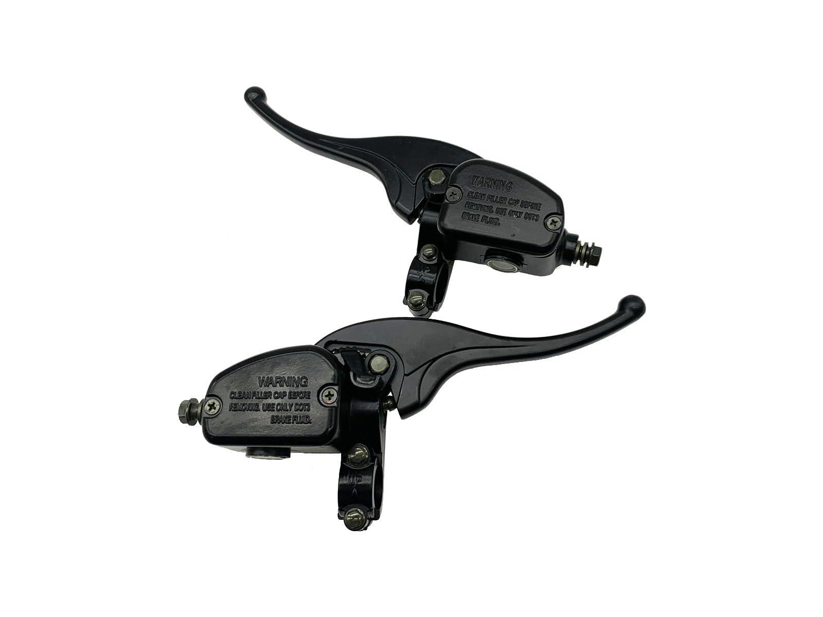 Haysxvr Yellow Hydraulic Brake Master Cylinder Pump Lever With No Rearview Mirror Holder Forward Brake Pump(Yellow)