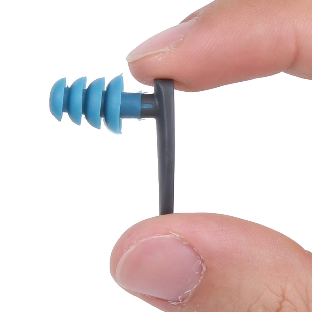 Swimming Earplug, 2 Pcs Diving Earplug Waterproof Elastic Soft Earplug Professional Swimming Equipment Supplies for Swimming