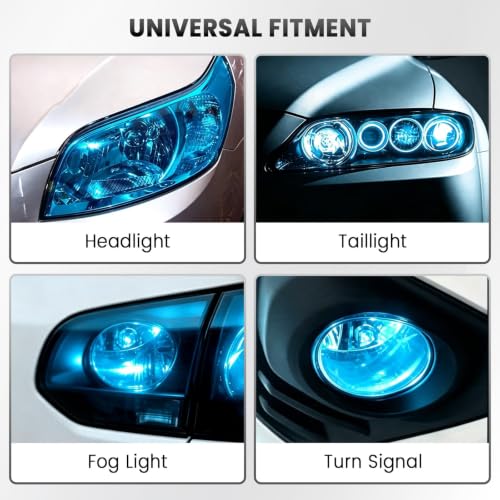 Image of 1797 Car Light Tint Film 12 inchx48 inch Headlight Taillight Vinyl Wrap Dark Blue