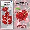 MEDO Leaf Hanging Car Air Freshener, Strong Long-lasting Fragrance, Removes Everyday Odours, For Car Interior Home & Office - 6 Pack Cherry Scent (Red) #2