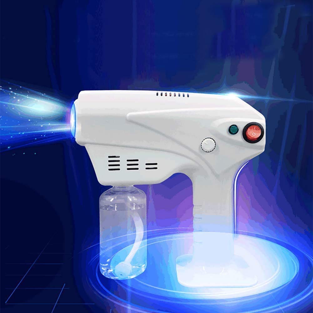 Disinfecting fogger,1200W 260ML disinfection blue light nano steam spray gun sprayer ultra-fine aerosol sprayer 110V-240V,White