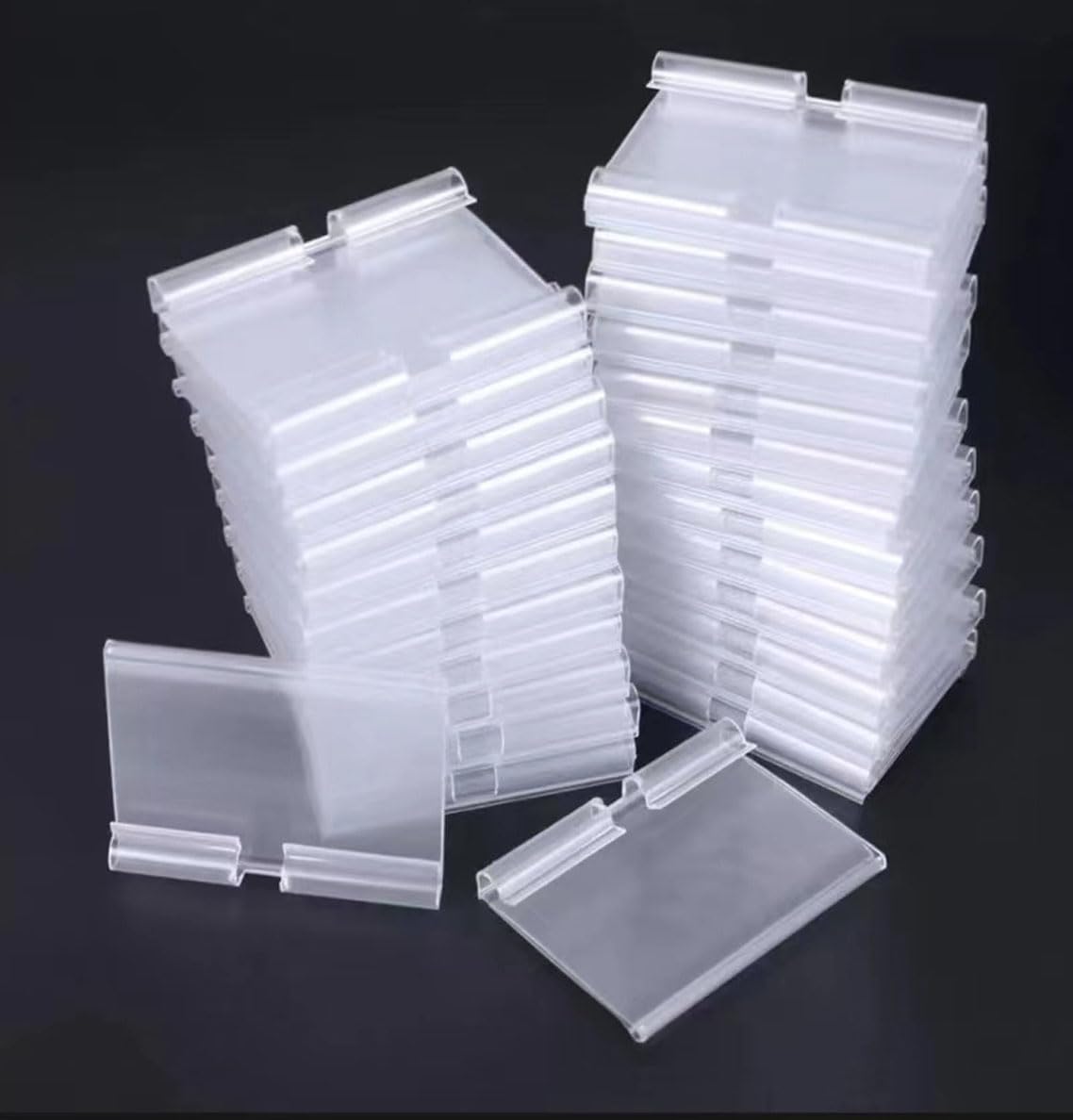 FLULPZU 30Pcs Clear Plastic Label Holders - Sign Display Holder Price Tag Label Clip for Retail Price Ticket Tagging - Image 2