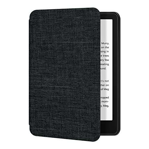 Ayotu Fabric Case for All-New 6.8´´ Kindle Paperwhite 2021 & Signature Edition (11th Gen, 2021 Release) - Lightweight Smart Cover with Auto Wake/Sleep - Support Back Cover Adsorption, Dark Gray