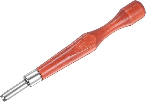 uxcell Cuchillo de tallado de madera, cincel de herramienta de acero de alta velocidad de 0.236 pulgadas (0.236 in) medio redondo para escultura de