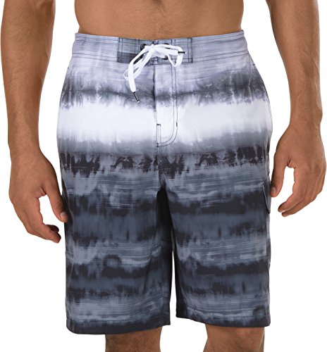  Speedo Men\'s Tie Dye Stripe E-Board 21 Inch, Speedo Black, Medium