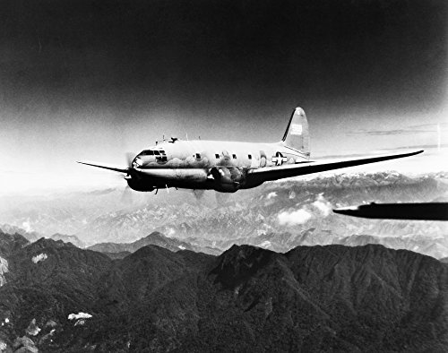 Ww Ii Transport AircraftNa Curtiss-Wright C-46 Commando Transport Aircraft Flying Over The Himalayas Between India And China During World War Ii C1944 Poster Print by (18 x 24)