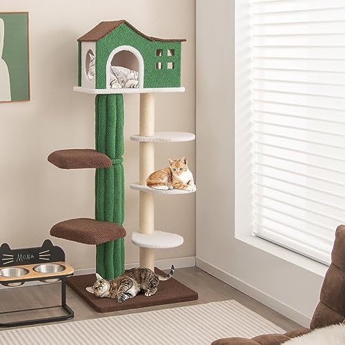 Árbol para gatos interior 7 niveles 61 pulgadas miniatura 1