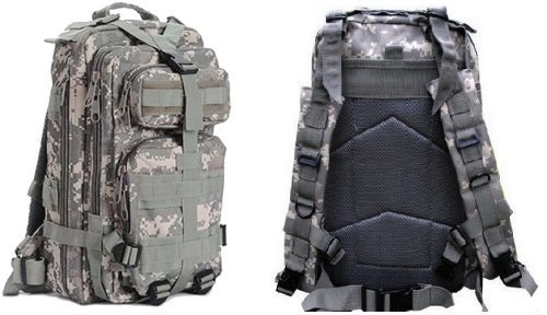 Ultimate Arms Gear Tactical ACU Army Digital Camo Camouflage Compact Level 3 Full Featured Assault Pack Backpack 3 Day Bug Out Bag Combat Multi-Functional Equipment Survival Assault Transport with Adjustable Slip Shoulder Length Straps MOLLE Modular PALS Shooting Range Military Army Patrol Paintball Hunting Camping Travel Vacation Heavy Duty Pack