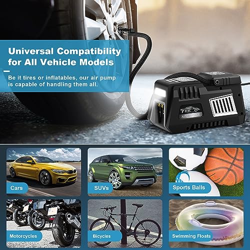 Fbk ST-08 Portable Tire Inflator Digital Air Compressor 12V Dc Tire Air Pump Car Accessories With Auto Shut-Off Function thumb #3
