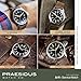 PRAESIDUS | 𝗔-𝟭𝟭 𝗦𝗲𝗿𝘃𝗶𝗰𝗲 𝗪𝗮𝘁𝗰𝗵 - Men's Wrist Watches - A11, Military - Black Dial 38mm & Brown Leather Strap, Assembled in The USA | Automatic, WW2, Gifts for Men