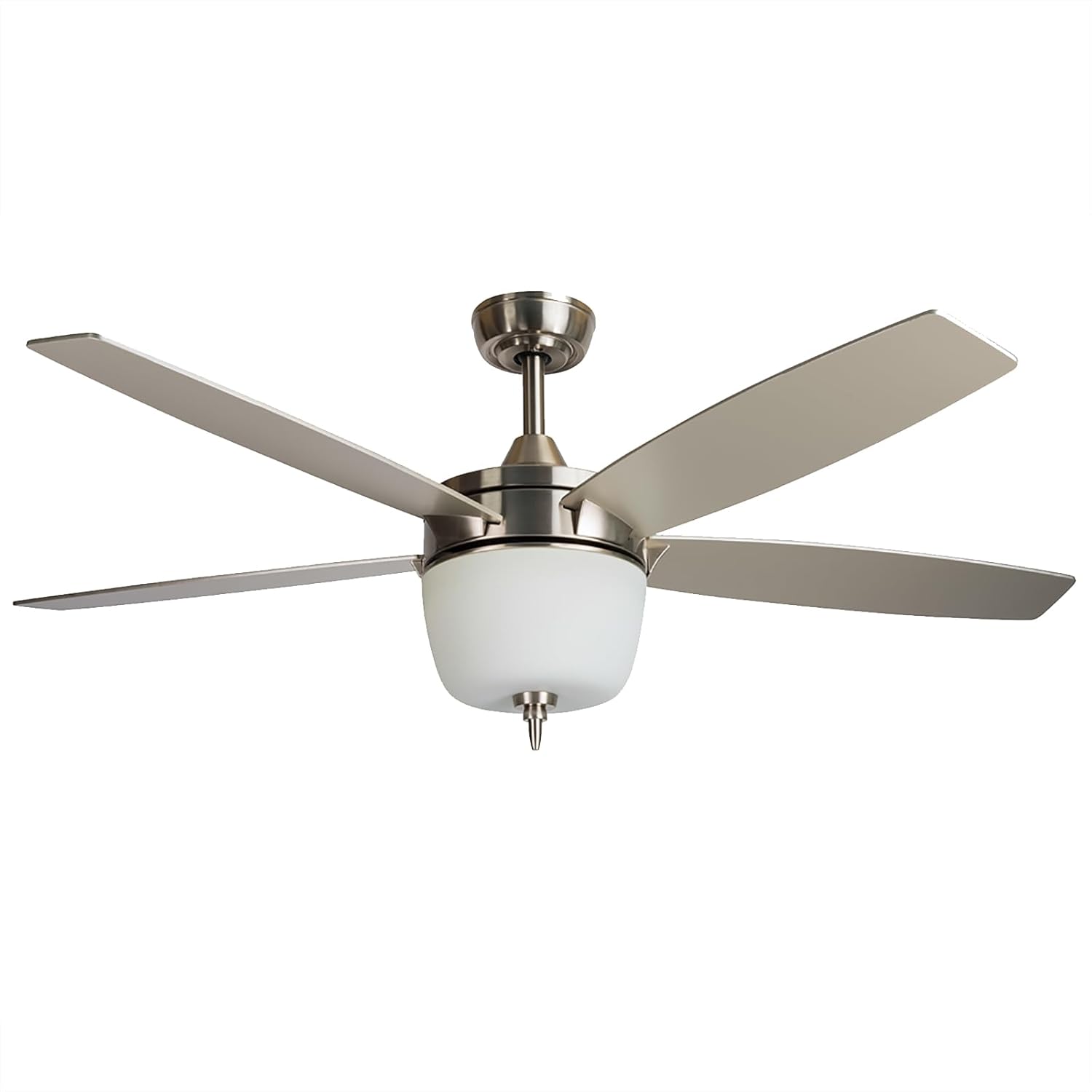 52” Tulip Brushed Nickel Finish with Lights Remote Control, 3 Speeds Reversible Motor, 5 Reversible Blade, for Living Room, Bedroom