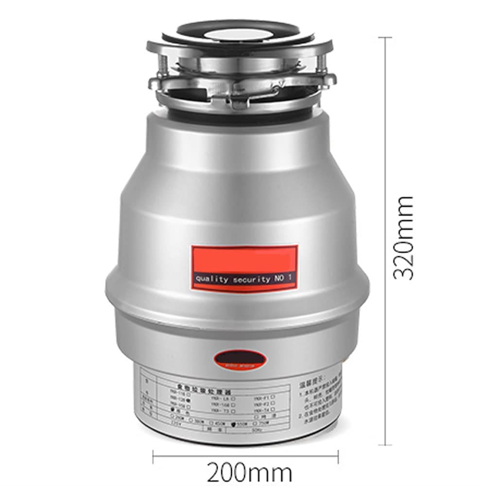 Trituradora De Residuos De Cocina Con Interruptor De Aire Eliminación De Basura De Residuos De Alimentos Trituradora De Acero Inoxidable Alimentación Continua Astilladora/Trituradora De Basura 550W