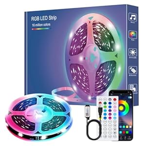 LED Strip 2m, USB RGB LED Streifen für 32-50 Zoll TV, mit Fernbedienung App-steuerung, Musikmodus, Timer-Einstellung, LED Band für Haus Schlafzimmer TV KücheDeko