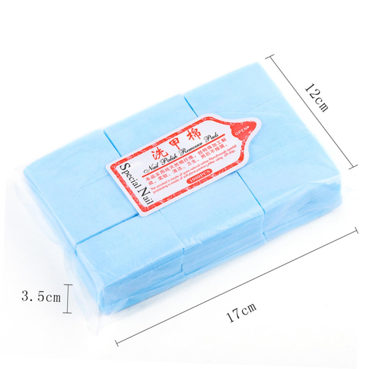 Generic Nail Polish Remover Pads 600 Pack Non-Shedding for Nail Gel Polish Removal