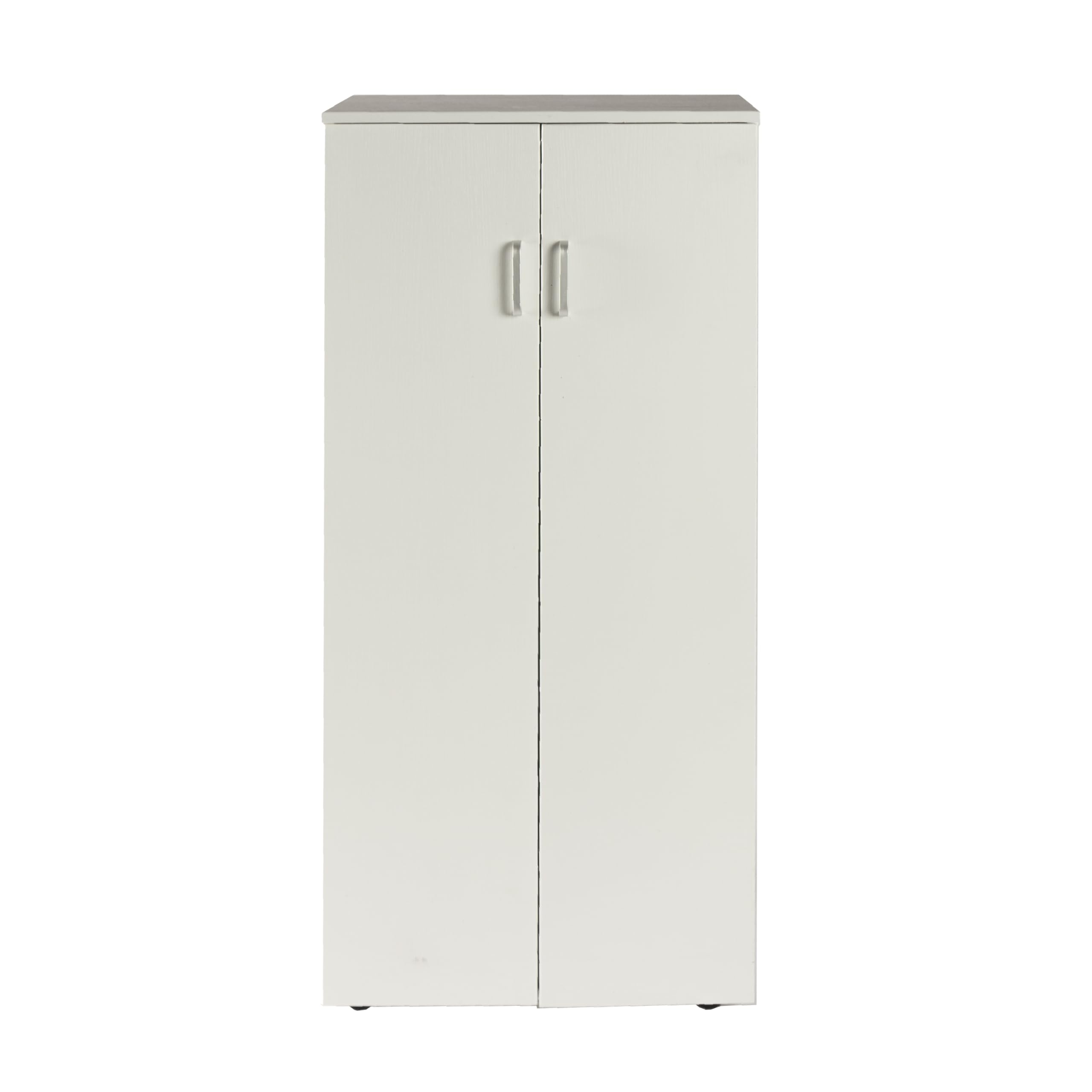 DUPI Mueble Zapatero Librería de Dos Puertas, Madera, Zapatero Puertas de Libro Mueble Auxiliar, Medidas: 60cms Ancho, 32.5cms Profundo, 124cms Alto (Blanco)