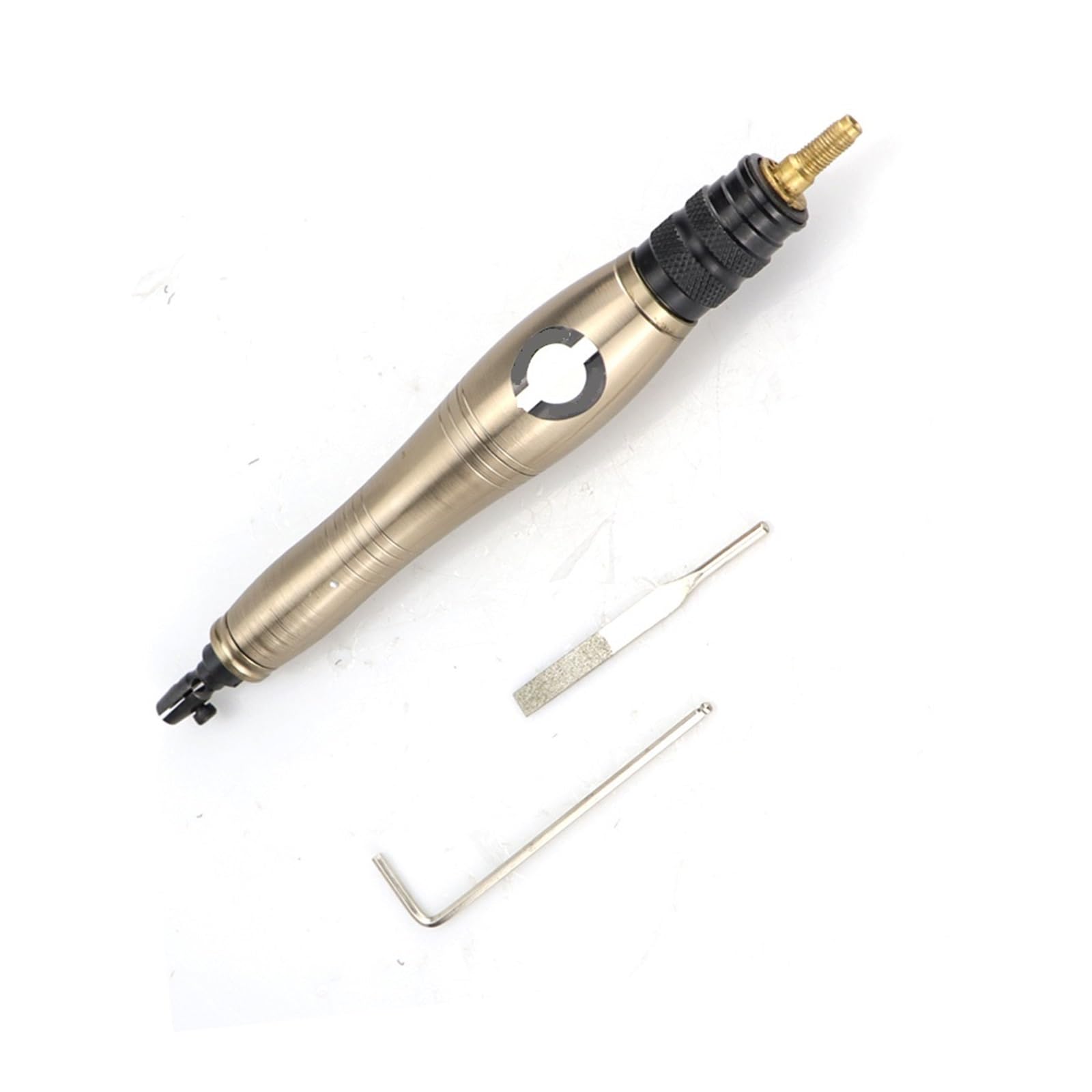 Kit de amoladora de aire comprimido Micro Máquina de corte y pulido de archivos alternativos neumática de archivo de aire ultrasónico con tubo silenciador a prueba de golpes