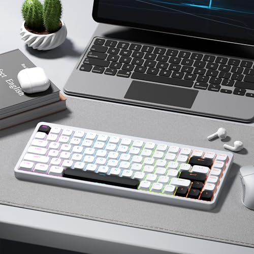 Image of GMKWTL XVX Low Profile White Keycaps, Shine Through Keycap Set, Double Shot PBT Key caps, Bow Keyboard Keycaps Compatibility for 60% 75% 80% 85% 100% MX Switches Mechanical Keyboard