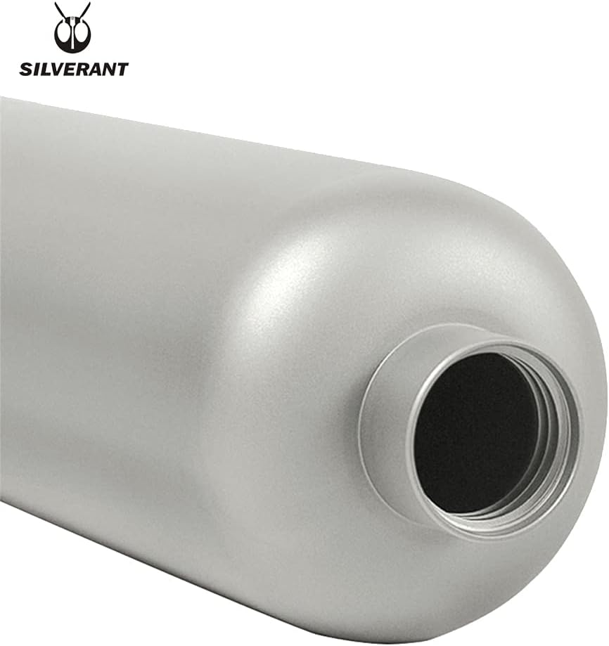SILVERANT Titanium Ultralight 400Ml, 14 Fl Oz Leakproof Outdoor Camping Hiking Sports Water Bottle with Insulating Thermal Sleeve and Clip Loop Cap - Image 3