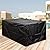 CKCLUU Patio Conversation Set Cover Patio Furniture Set Cover Outdoor Sectional Sofa Set Covers Waterproof Dining Table Chair Set Cover Heavy Duty 90 inch L x 64 inch W x 28 inch H