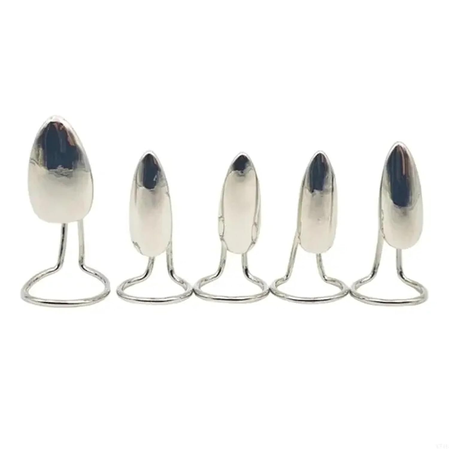 Nail Rings Set Edgy Stackable Metal Finger Rings Set Of 10 Claw Design Jewelry Pieces