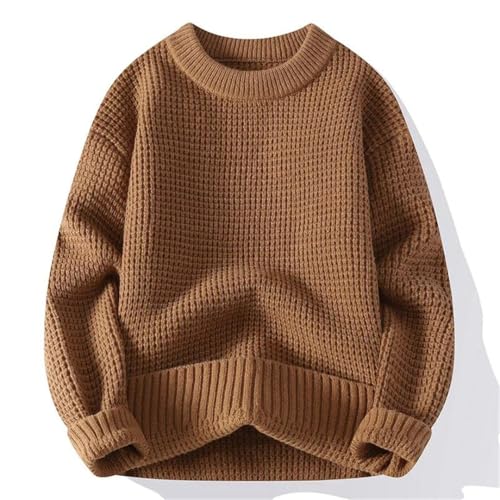 Solid Sweater for Men Fall Winter Warm Long Sleeve Slim-Fit Sweater2