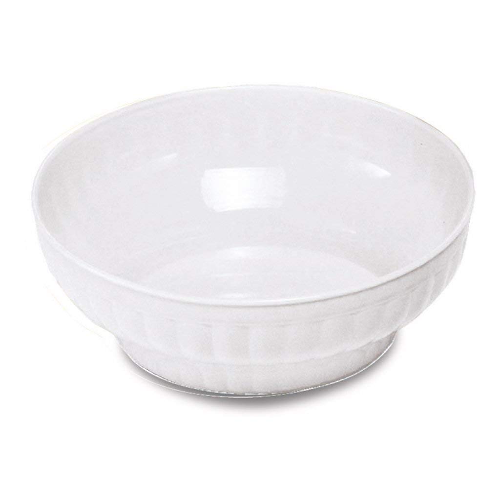 Stefanplast White Ribbed Salad Bowl, 30 X 18 X 30 Cm